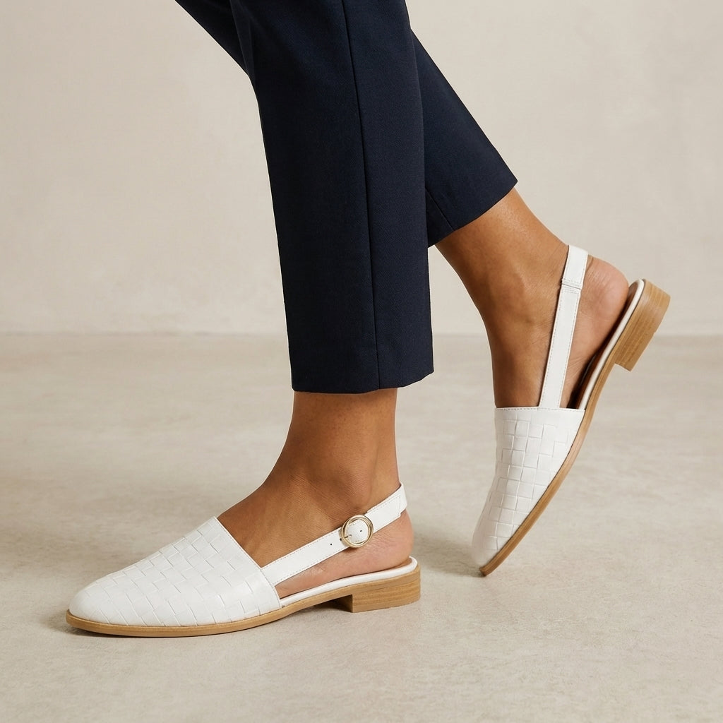 Woven Slingback Loafers β Casual Lightweight Comfort Slip-On Flats