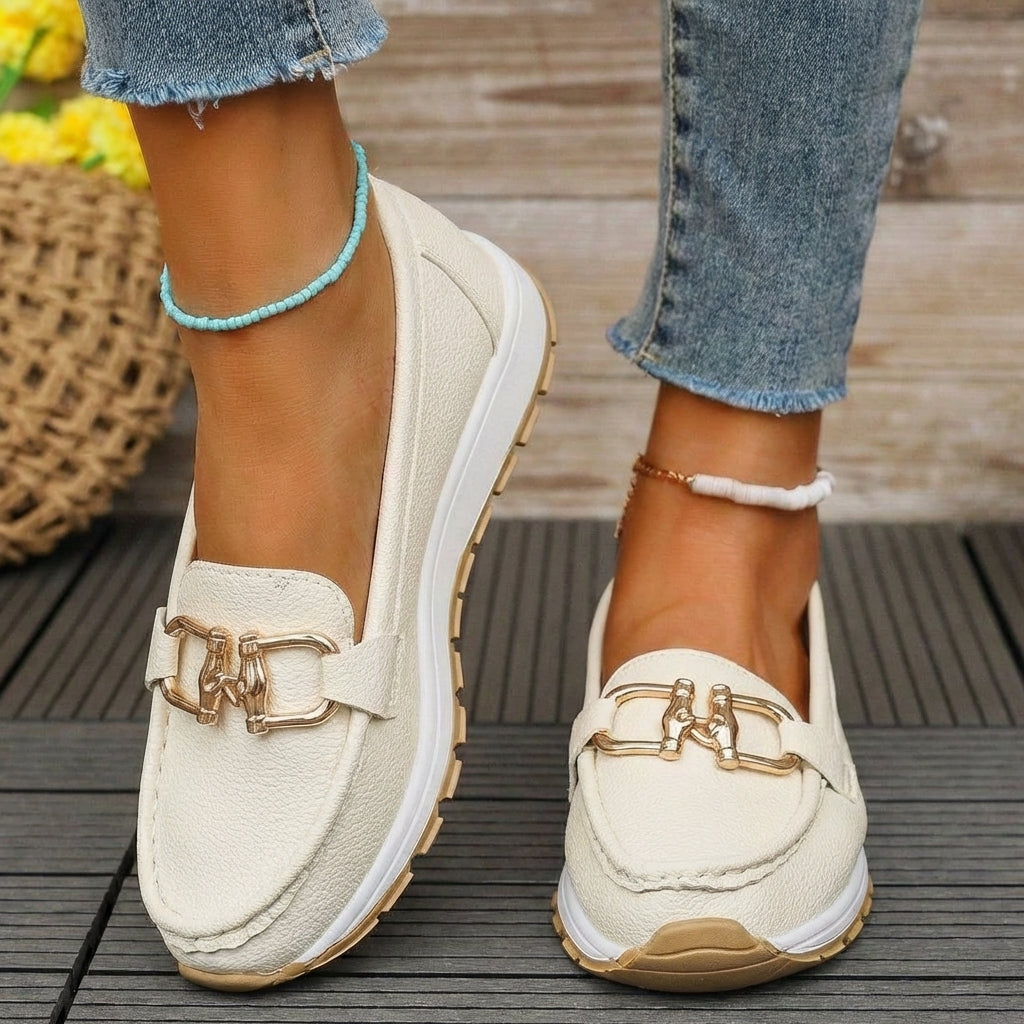 Classic Loafers for Women β Elegant Buckle Detail & Comfortable Fit