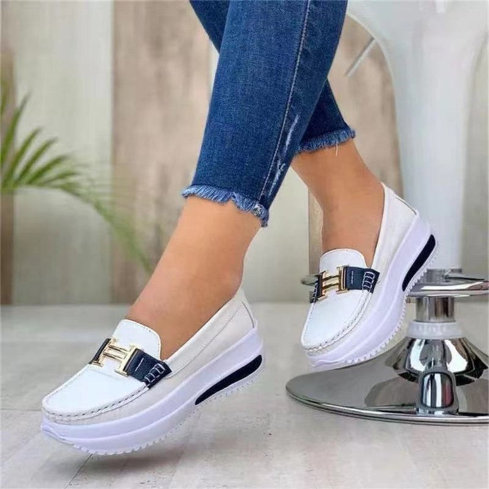 Women’s Platform Loafer Slip-On Shoes – Comfortable & Stylish Everyday Wear