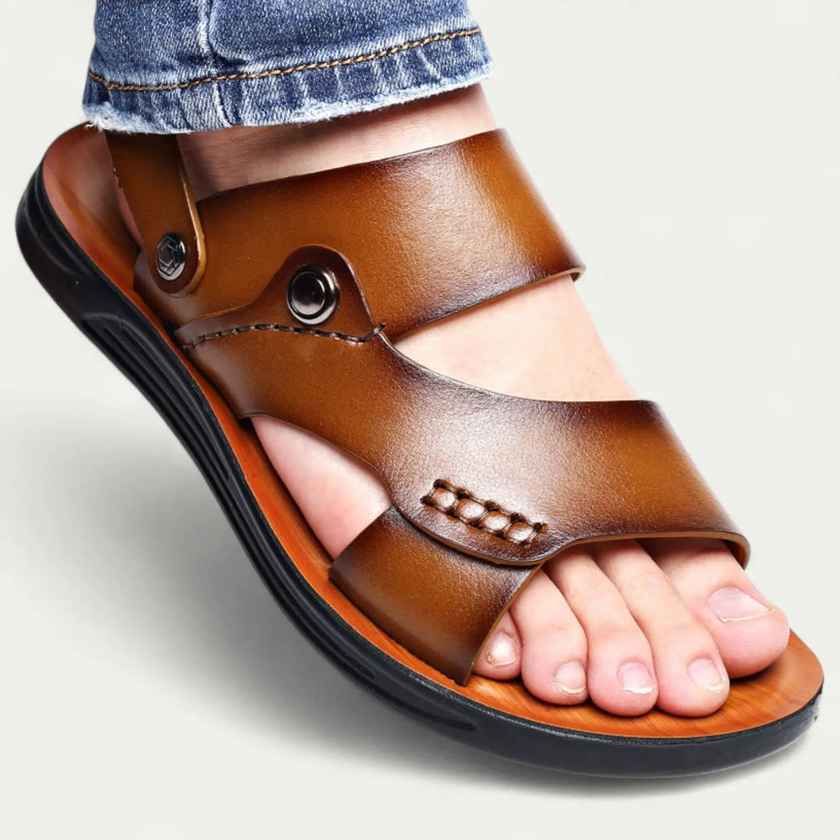 Women Leather Comfortable Lightweight Sandals