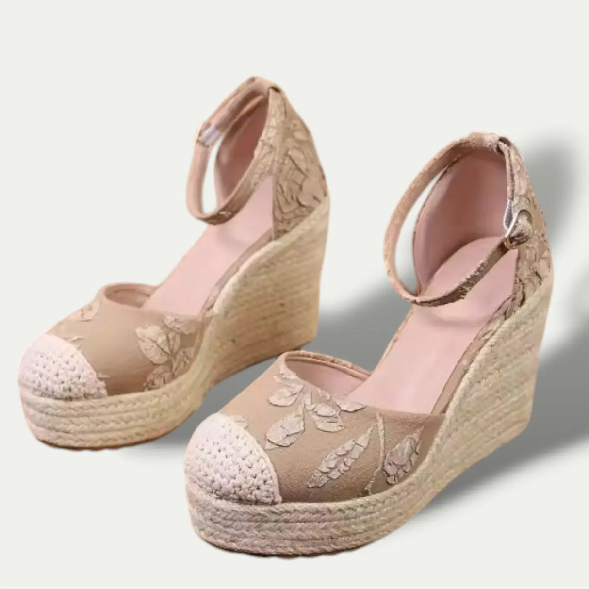 Womens Wedge Sandals Floral Boho Style