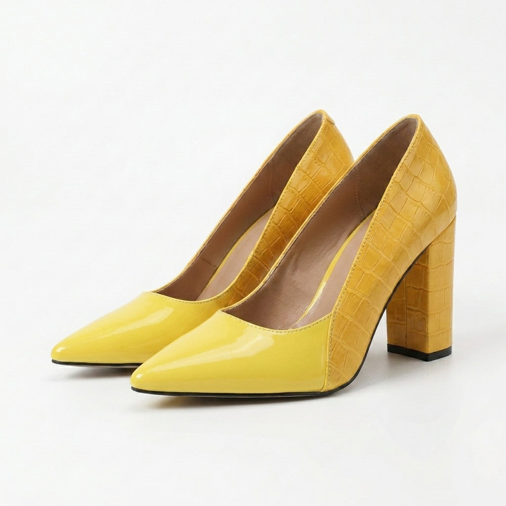 Pointed-Toe Block Heel Pumps for Women β Elegant & Comfortable