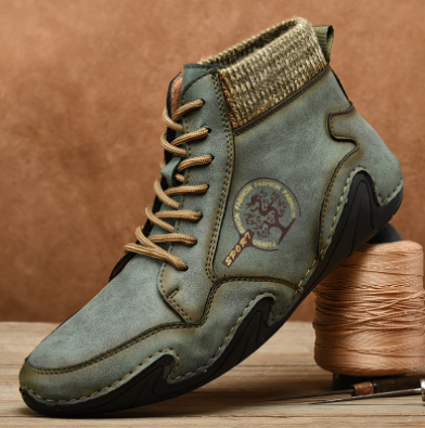 Menβs Casual Ankle Boots β Microfiber Leather β Lace-Up β Everyday Comfort