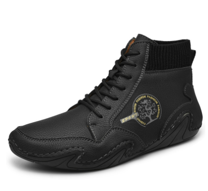 Menβs Casual Ankle Boots β Microfiber Leather β Lace-Up β Everyday Comfort