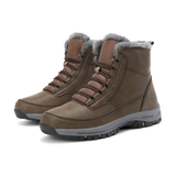 Fur Lined Hiking Boots for Men – Lace-Up Winter Boots