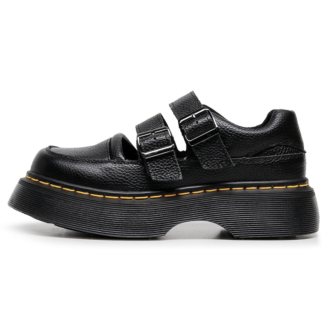 Platform Mary Jane Shoes for Women – Double Buckle Strap Design