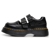 Platform Mary Jane Shoes for Women – Double Buckle Strap Design
