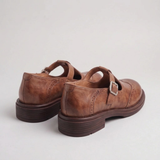 Women's Mary Jane Shoes with Buckle Strap – Vintage Brogue Style
