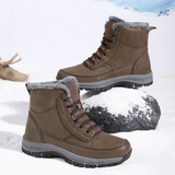 Fur Lined Hiking Boots for Men – Lace-Up Winter Boots