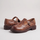 Women's Mary Jane Shoes with Buckle Strap – Vintage Brogue Style