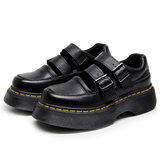 Platform Mary Jane Shoes for Women – Double Buckle Strap Design