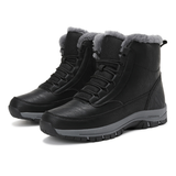 Fur Lined Hiking Boots for Men – Lace-Up Winter Boots