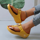 Adjustable Black Wedge Sandals for Women – Stylish & Supportive Comfort