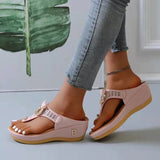 Adjustable Black Wedge Sandals for Women – Stylish & Supportive Comfort