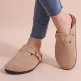 Adjustable Buckle Mule Slippers for Women – Cozy & Versatile Comfort