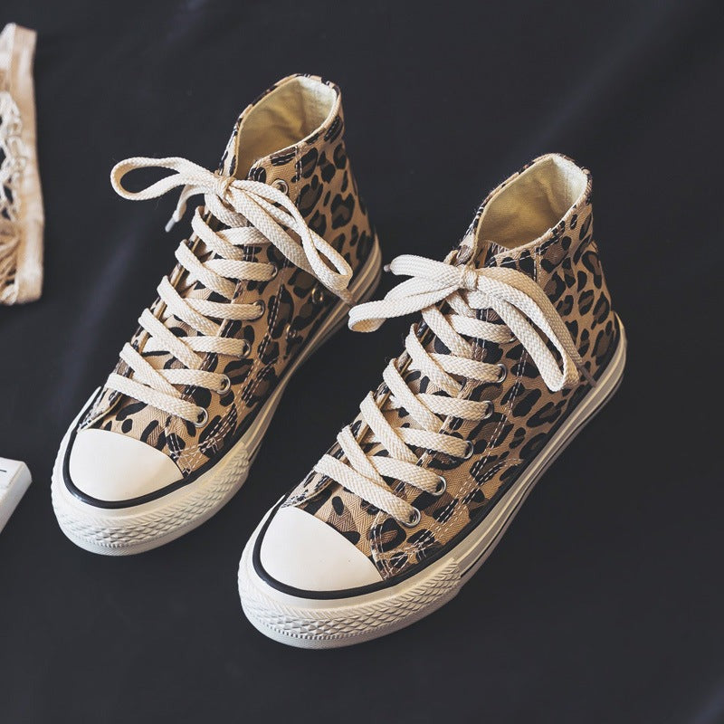 Animal Print High-Top Sneakers for Unisex – Bold & Trendy Style