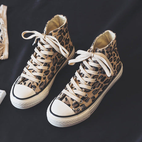Animal Print High-Top Sneakers for Unisex – Bold & Trendy Style