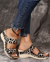 Animal Print Wedge Sandals for Women – Stylish & Comfortable Everyday Wear