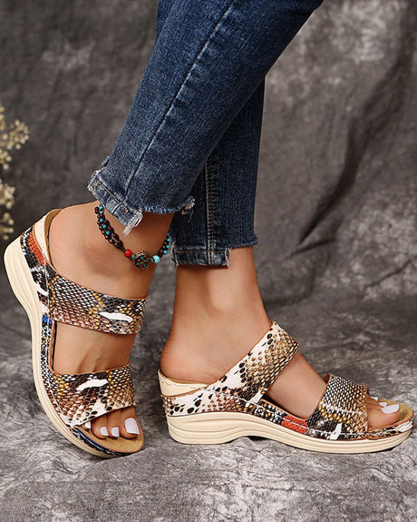 Animal Print Wedge Sandals for Women – Stylish & Comfortable Everyday Wear