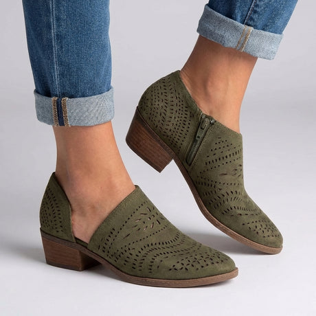 Side-Zip Ankle Booties for Women – Chic Block Heel Comfort