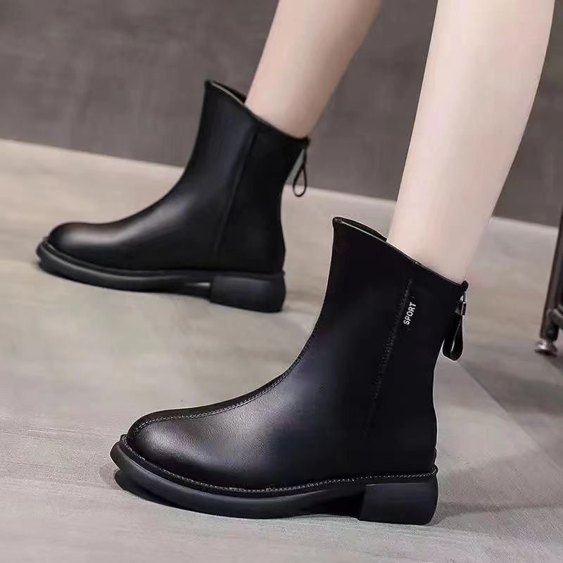 Back Zipper Winter Boots for Women – Warm & Stylish Comfort