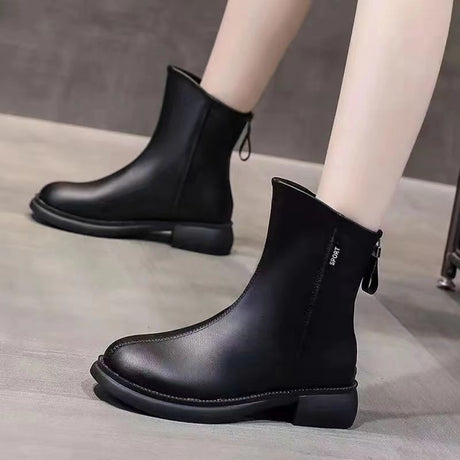 Back Zipper Winter Boots for Women – Warm & Stylish Comfort