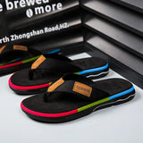 Belezza | Stylish Mixed Color Flip Flops with Non-Slip Sole for Men