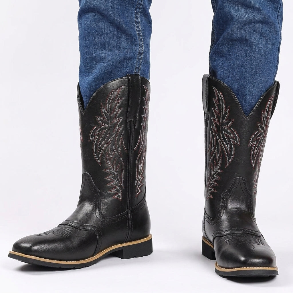 Embroidered Cowboy Boots for Men – Stylish & Durable Western Footwear