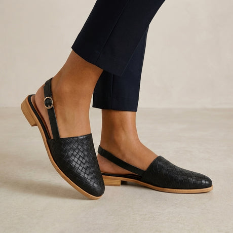 Woven Slingback Loafers – Casual Lightweight Comfort Slip-On Flats