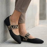 Pointed Toe Strap Flats – Breathable Casual Comfort Walking Shoes