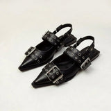 Pointed Sandals for Women – Bold & Stylish Design with Wide Buckle Straps