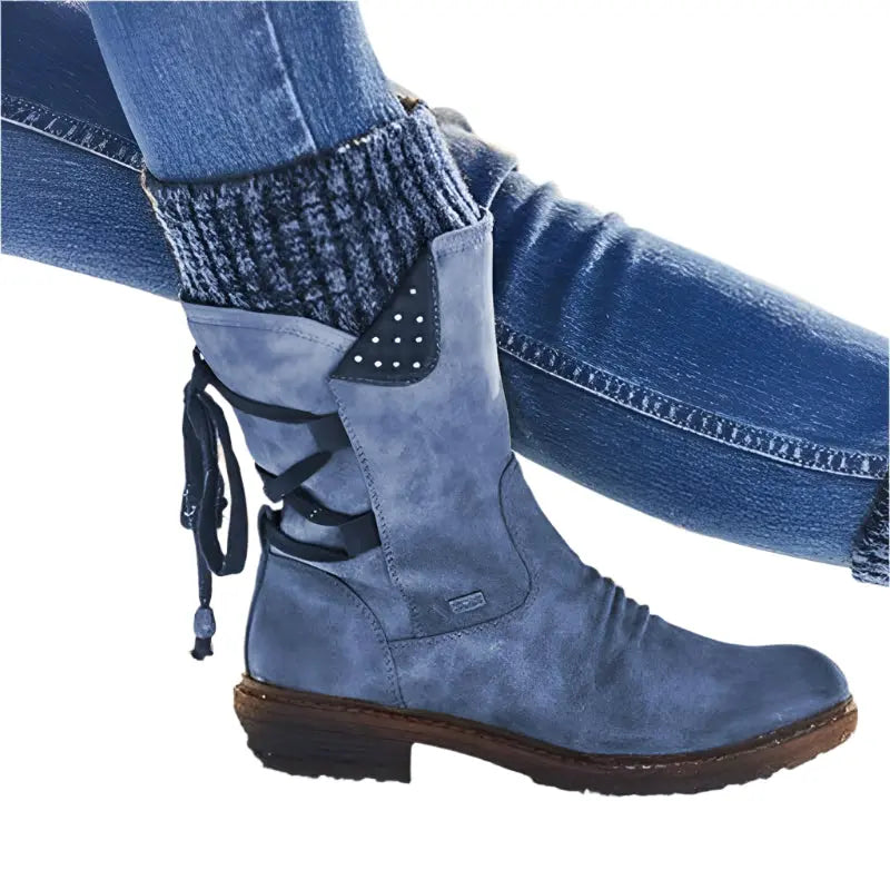 Black Ankle Boots – Orthopedic Support – Comfortable & Warm for Women