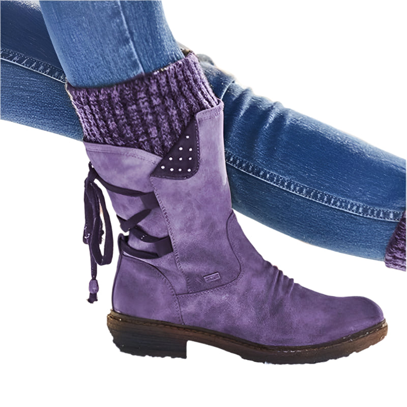 Black Ankle Boots – Orthopedic Support – Comfortable & Warm for Women
