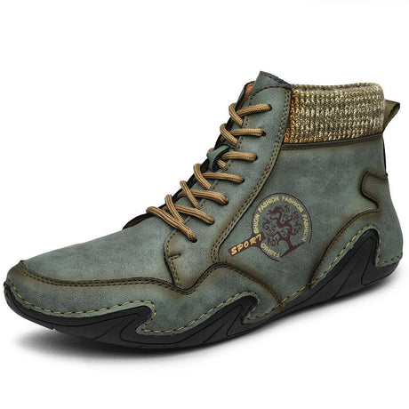 Black Leather Ankle Boots for Men – Comfortable & Slip-Resistant 0