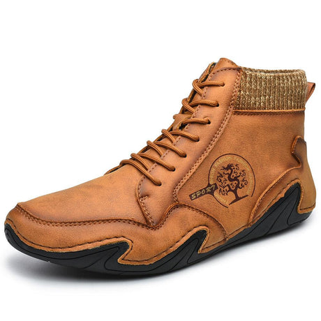 Black Leather Ankle Boots for Men – Comfortable & Slip-Resistant 3