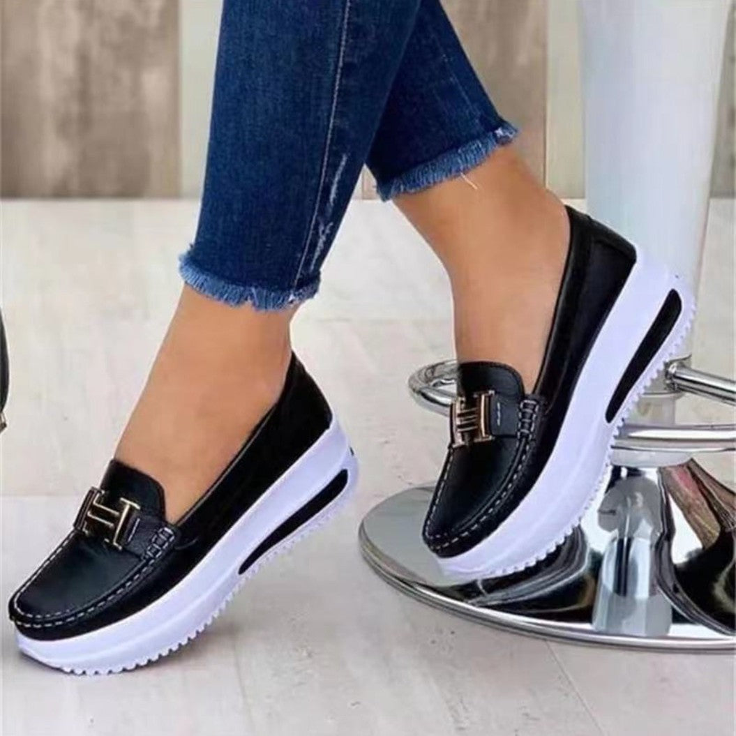 Women’s Platform Loafer Slip-On Shoes – Comfortable & Stylish Everyday Wear