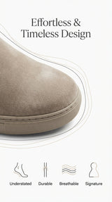 Women's Comfort Suede Mules with Buckle Detail