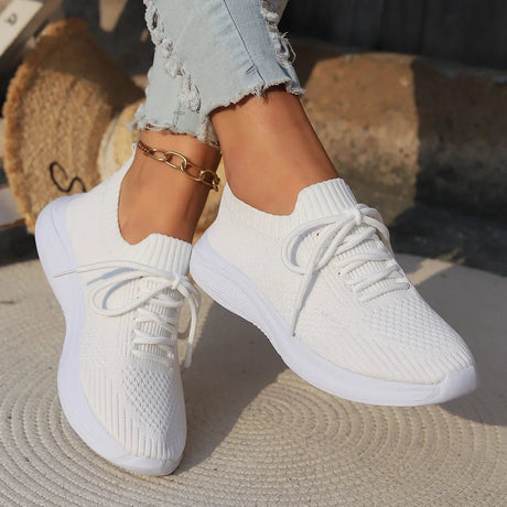 Breathable Knit Sneakers for Women – Lightweight & Casual Comfort