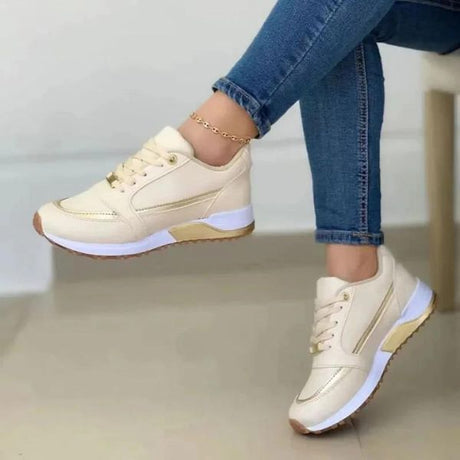 Breathable Lace-Up Sneakers for Women – Stylish & Comfortable All-Day Wear