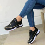 Breathable Lace-Up Sneakers for Women – Stylish & Comfortable All-Day Wear