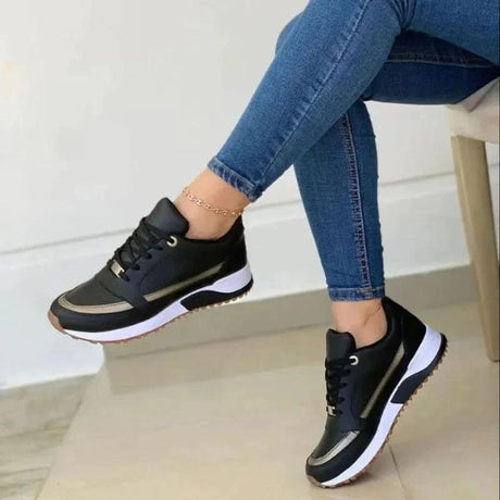 Breathable Lace-Up Sneakers for Women – Stylish & Comfortable All-Day Wear
