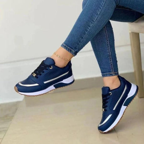 Breathable Lace-Up Sneakers for Women – Stylish & Comfortable All-Day Wear