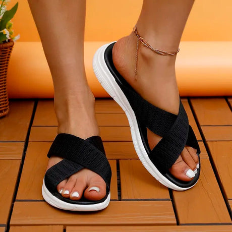 Breathable Open-Toe Slippers for Women – Cozy & Stylish Comfort