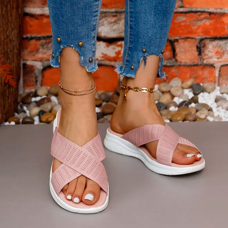Breathable Open-Toe Slippers for Women – Cozy & Stylish Comfort