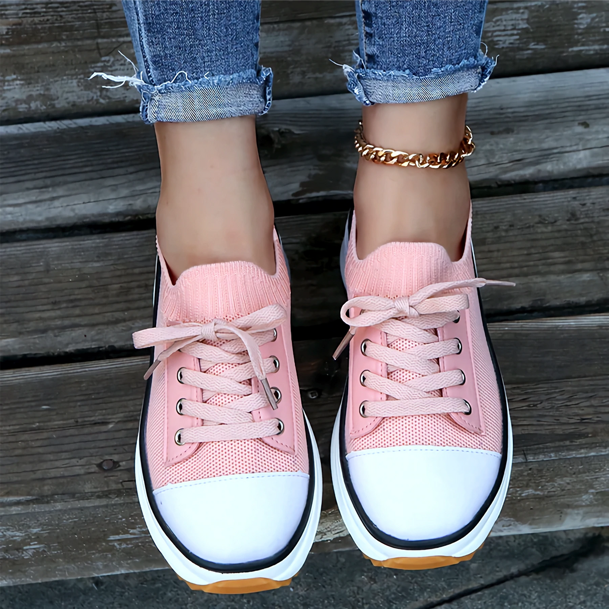 Breathable Platform Sneakers for Women – Stylish & Comfortable Fit
