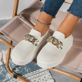 Breathable Slip-On Sneakers for Women – Stylish & Comfortable Platform Design
