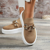 Breathable Slip-On Sneakers for Women – Stylish & Comfortable Platform Design