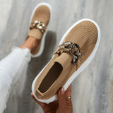 Breathable Slip-On Sneakers for Women – Stylish & Comfortable Platform Design