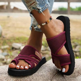 Breathable Open-Toe Slippers for Women – Cozy & Stylish Comfort Bareroots Footwear