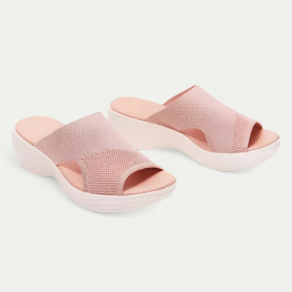 Breathable Wedge Slip On Sandals for Orthopedic Comfort